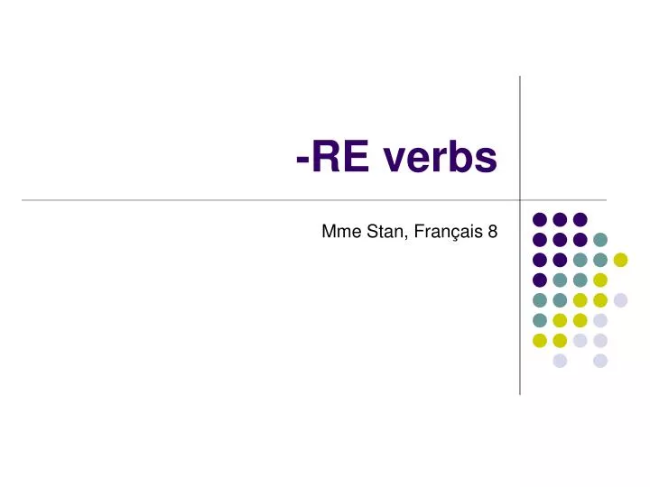 re verbs