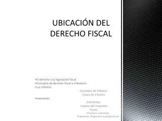 ubicaci n del derecho fiscal