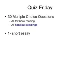 Quiz Friday