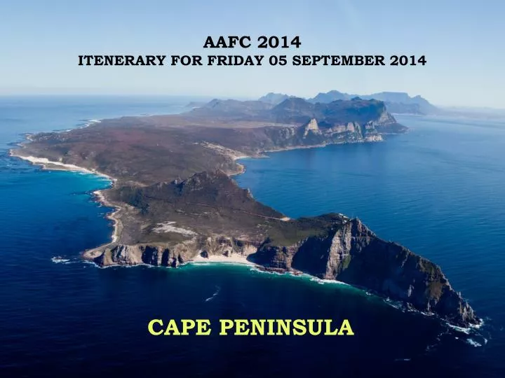 aafc 2014 itenerary for friday 05 september 2014