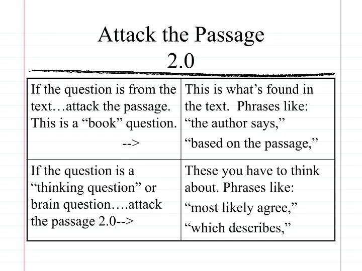 attack the passage 2 0
