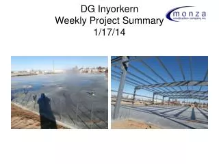 DG Inyorkern Weekly Project Summary 1/17/14