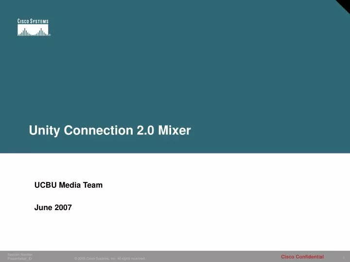 unity connection 2 0 mixer