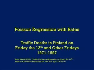 Poisson Regression with Rates