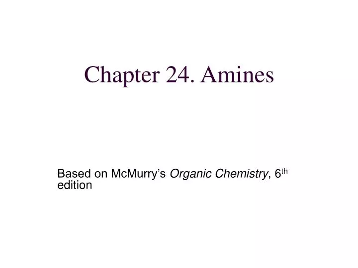 chapter 24 amines