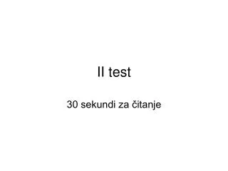 ii test