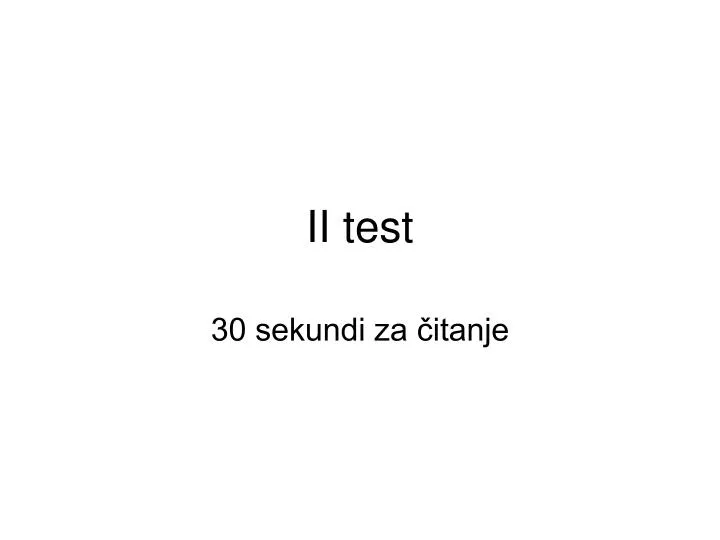 ii test