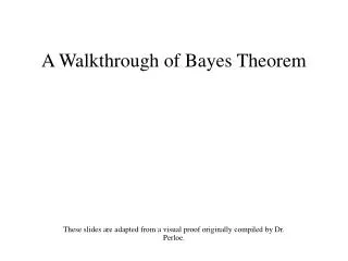 A Walkthrough of Bayes Theorem