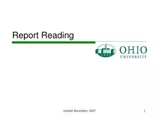 Report Reading