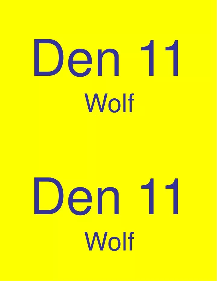 den 11 wolf