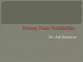 konsep dasar probabilitas