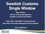 Swedish Customs Single Window - slide 1