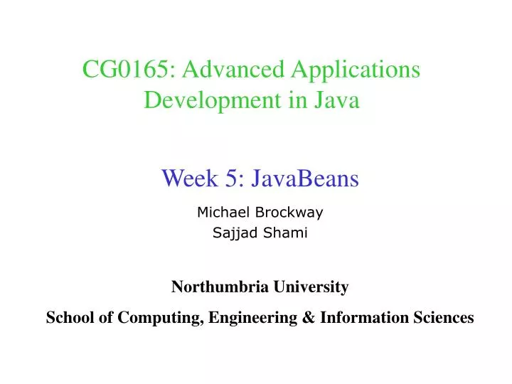 cg0165 advanced applications development in java