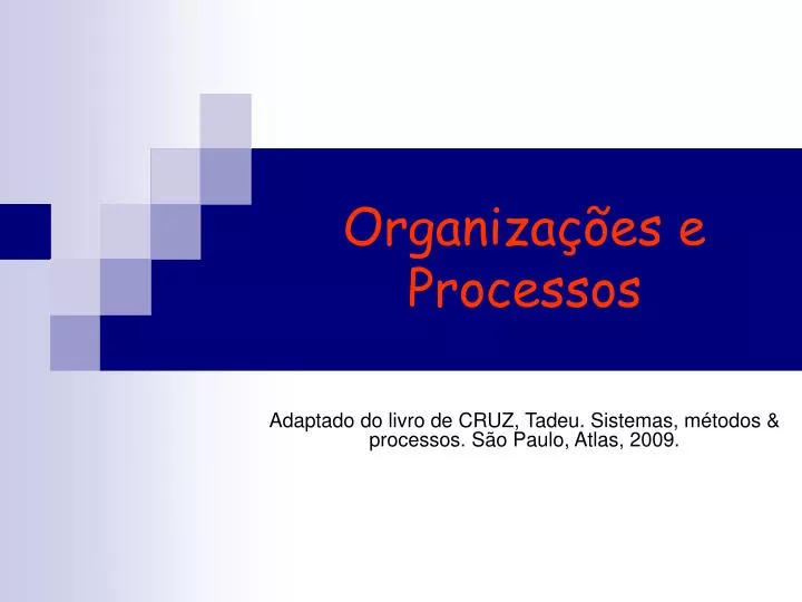 organiza es e processos