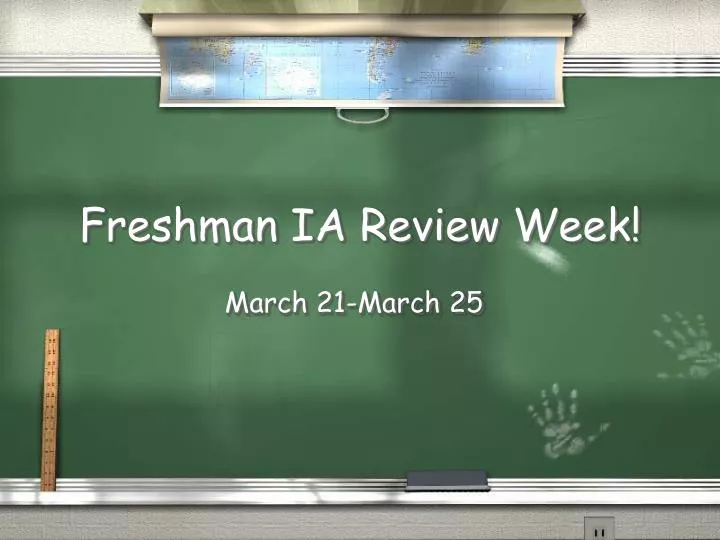 freshman ia review week