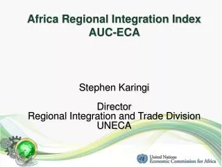 Africa Regional Integration Index AUC-ECA