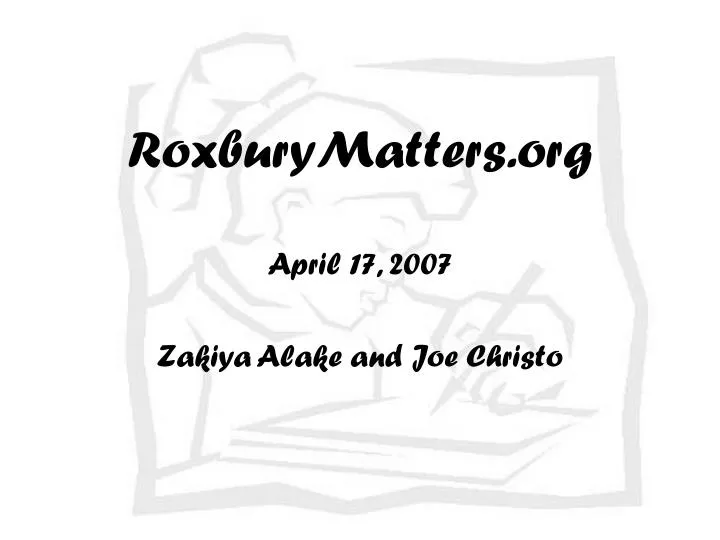 roxburymatters org