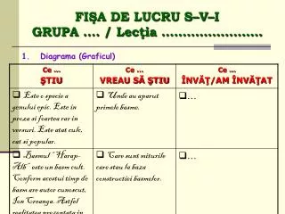 fi a de lucru s v i grupa lec ia