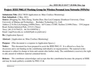 Project: IEEE P802.15 Working Group for Wireless Personal Area Networks (WPANs)