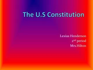 the u s constitution