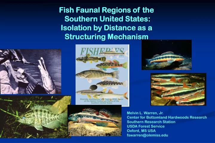 fish faunal regions of the southern united states isolation by distance as a structuring mechanism