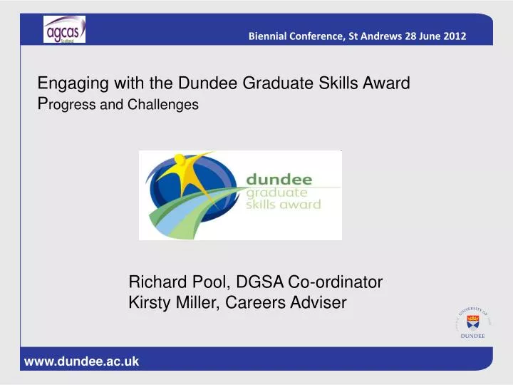 engaging with the dundee graduate skills award p rogress and challenges