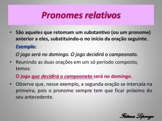 pronomes relativos