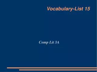 Vocabulary-List 15