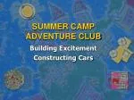 SUMMER CAMP ADVENTURE CLUB - slide 1