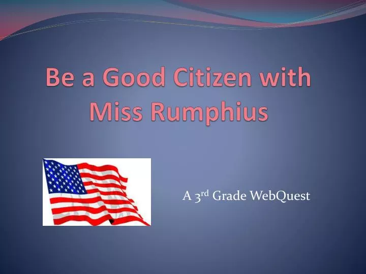 be a good citizen with miss rumphius
