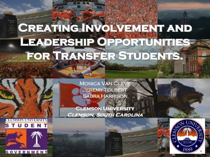 creating involvement and leadership opportunities for transfer students