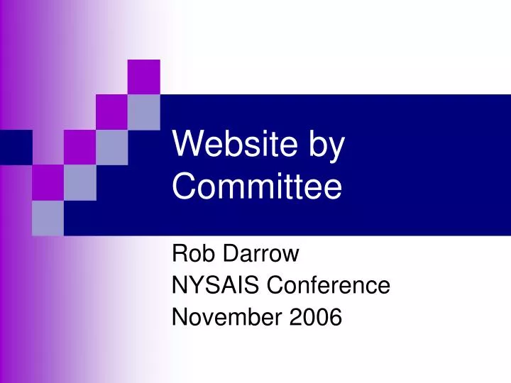 website by committee