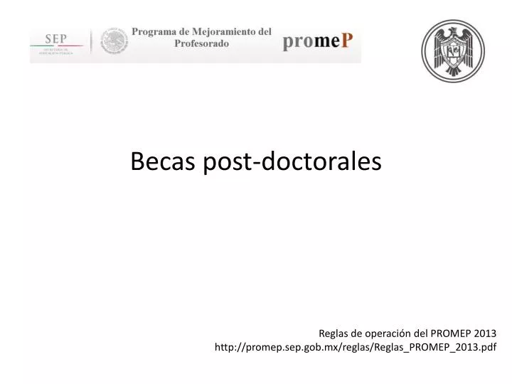 becas post doctorales