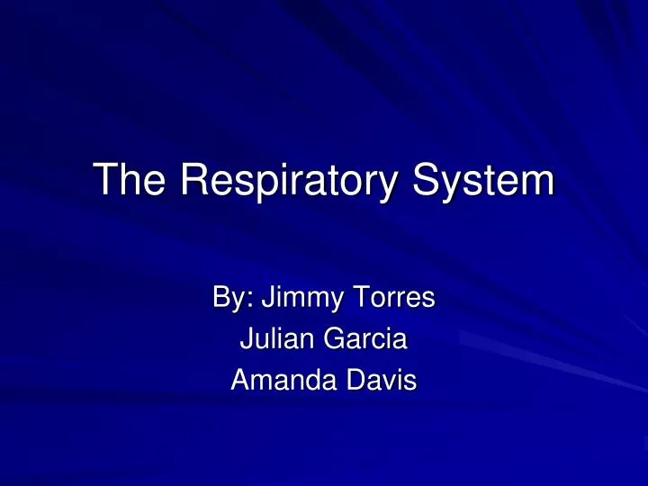 the respiratory system