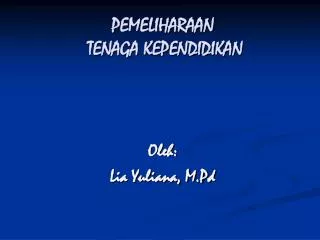 pemeliharaan tenaga kependidikan
