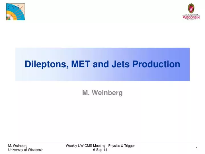 dileptons met and jets production