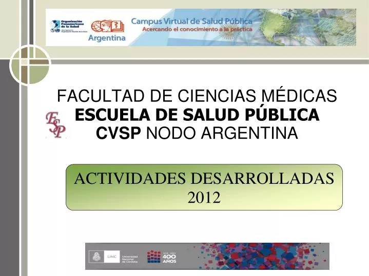 facultad de ciencias m dicas escuela de salud p blica cvsp nodo argentina