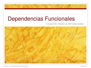 dependencias funcionales