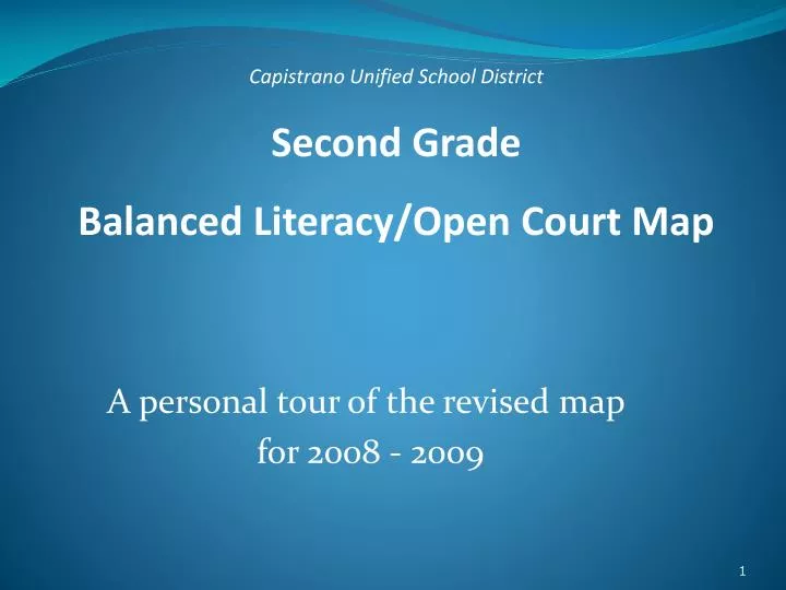 a personal tour of the revised map for 2008 2009