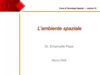 l ambiente spaziale