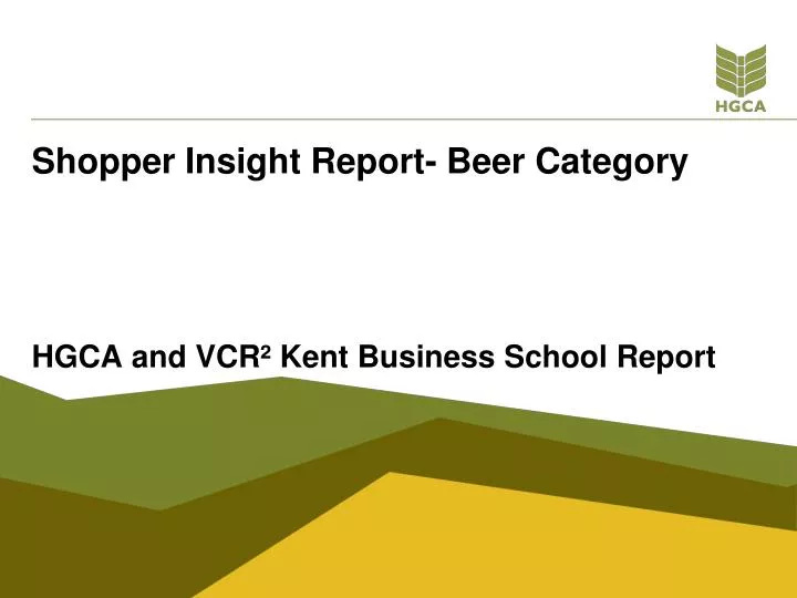 shopper insight report beer category