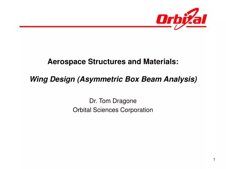 aerospace structures and materials wing design asymmetric box beam analysis
