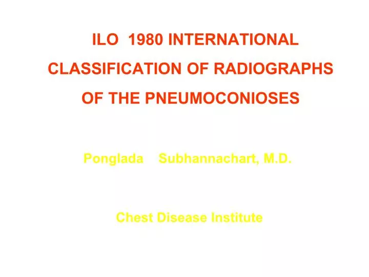 ilo 1980 international classification of radiographs of the pneumoconioses