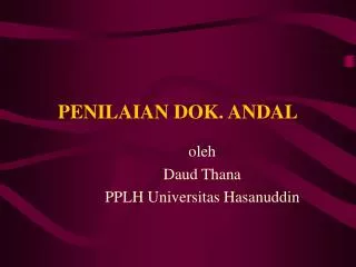 penilaian dok andal