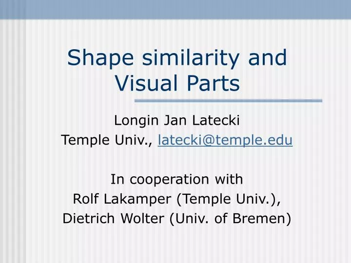 shape similarity and visual parts