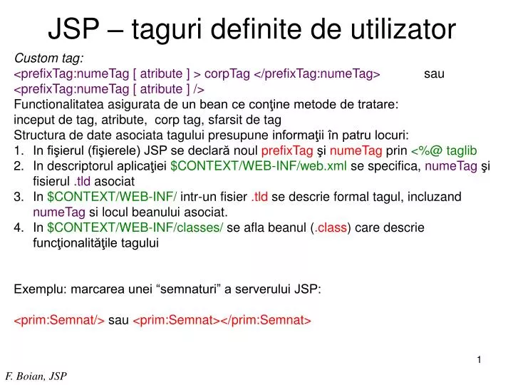 jsp taguri definite de utilizator