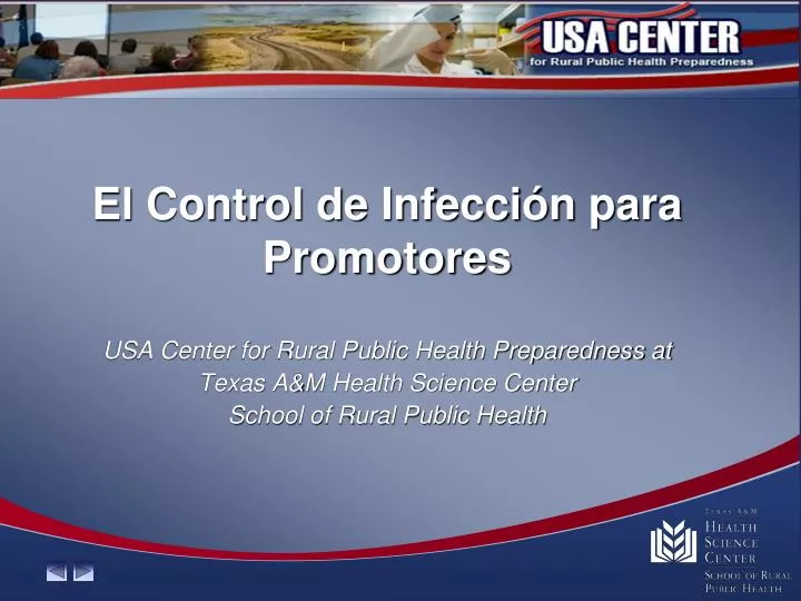 el control de infecci n para promotores