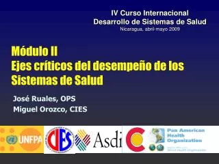 m dulo ii ejes cr ticos del desempe o de los sistemas de salud