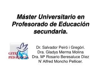 m ster universitario en profesorado de educaci n secundaria