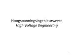 Hoogspanningsingenieurswese High Voltage Engineering - slide 1
